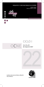 OCNE, Ciclo I - Orquesta y Coro Nacionales de España