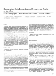Características Sociodemográficas del Consumo de Alcohol