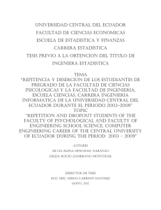 universidad central del ecuador facultad de ciencias economicas