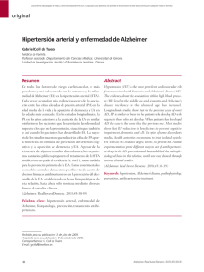 Hipertensión arterial y enfermedad de Alzheimer