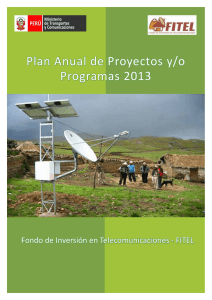 Plan Anual de Proyectos y/o Programas 2013