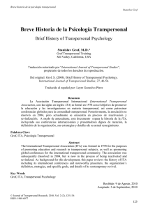 Informe/breve/ conciso/ escrito de la Psicología Transpersonal