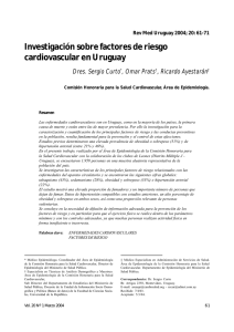 Investigación sobre factores de riesgo cardiovascular en