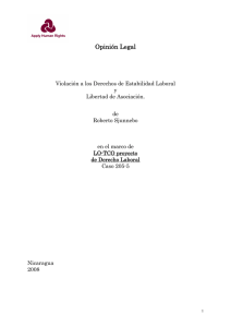 Violación a los Derechos de Estabilidad Laboral y Libertad de