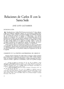 Relaciones de Carlos II con la Santa Sede.