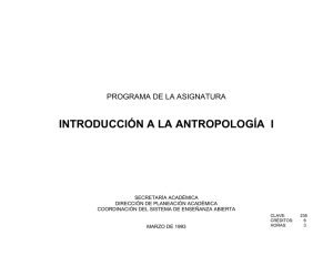Introducción a la Antropología I
