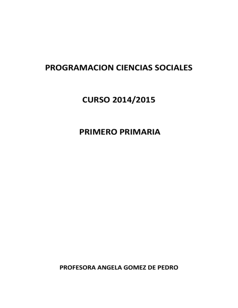 Programación Didáctica Ciencias Sociales