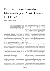 Encuentro con el mundo fabuloso de Jean-Marie Gustave Le