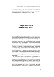 González Hinojosa, Roberto Andrés, Estructura de la ciencia y