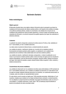 Notas metodológicas - Ministerio de Sanidad, Servicios Sociales e