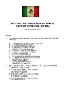 historia contemporánea de méxico historia de méxico 1920