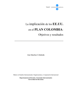 La implicación de los EE.UU. en el PLAN COLOMBIA: