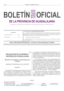 num. 9 lunes 21 enero 2013 - Boletín Oficial de Guadalajara