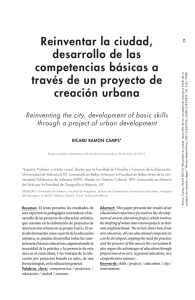 Reinventar la ciudad, desarrollo de las competencias