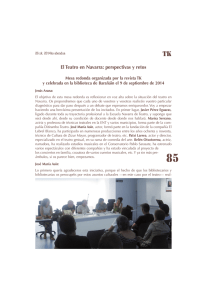Mesa Redonda "El Teatro en Navarra: perspectivas y retos"