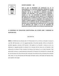 LA HONORABLE XIV LEGISLATURA CONSTITUCIONAL DEL