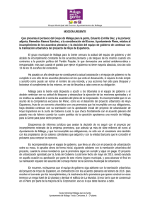 MOCIÓN URGENTE Que presenta el portavoz del