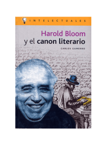 Harold Bloom y el canon literario