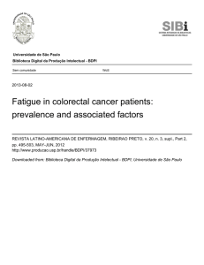 Fatigue in colorectal cancer patients - BDPI USP