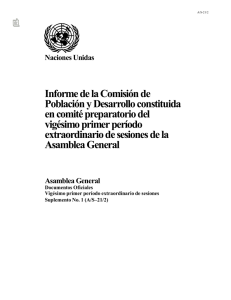 Informe de la Comisión de Población y Desarrollo constituida en