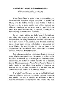 Presentación Cátedra Arturo Pérez Reverte Convalecencia, UMU, 3