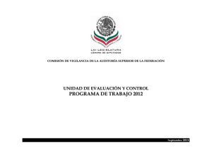 Programa de Trabajo 2012 - Unidad de Evaluación y Control