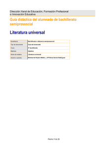Literatura universal - Consellería de Cultura, Educación e
