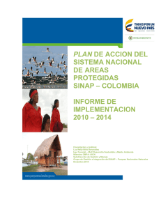 Plan de Accion del SINAP. Informe de implementacion 2011