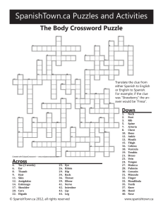 The Body Crossword Puzzle
