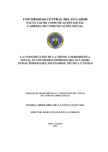 Temas crónicas - Universidad Central del Ecuador