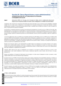 Núm. 63 Sección III. Otras disposiciones y actos administrativos