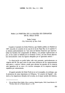 LEXIS. Vol. XX. Nos. 1-2. 1996 PARA LA FORTUNA DE LA