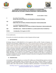 INFORME LEGAL G-CI-IL-DCID-17-2012 A :Sra. Celima Torrico