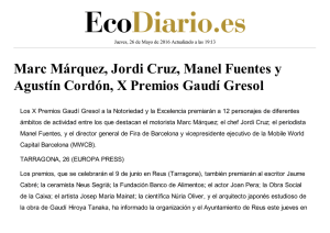 Marc Márquez, Jordi Cruz, Manel Fuentes y Agustín Cordón, X