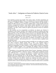 “Anda Jaleo“: Antígonas en busca de Federico García Lorca