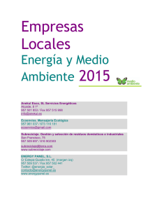 Listado de empresas de energía y medio ambiente en Lucena