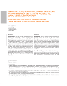 Estandarización de un protocolo de extracción y caracterización del