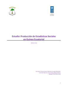 Estudio: Producción de Estadísticas Sociales en Guinea Ecuatorial