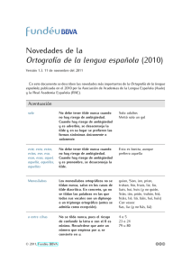 Novedades de la Ortografía de la lengua española (2010)