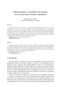 Meteorología y resultados electorales en las elecciones locales