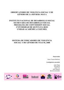 observatorio de violencia social y de género de la riviera maya