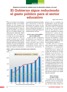 El Gobierno sigue reduciendo el gasto público para el sector