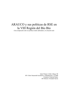 ARACO y sus políticas de RSE en la región VIII del Biobió