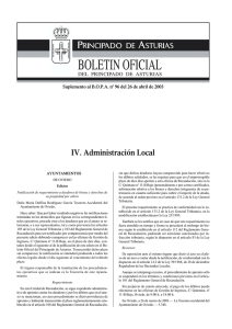 IV. Administración Local - Gobierno del principado de Asturias