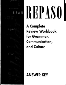 Repaso answer key - Colorado Language Cooperative
