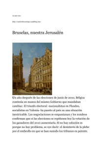 Bruselas, nuestra Jerusalén