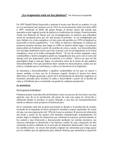 ¿La respuesta está en las plantas? Por Florencia