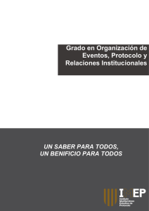 Grado en Organización de Eventos, Protocolo y Relaciones