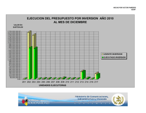 Ejecucion del Presupuesto por Inversion 2010