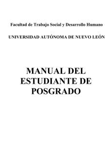 TABLA DE CONTENIDO - Facultad de Trabajo Social y Desarrollo